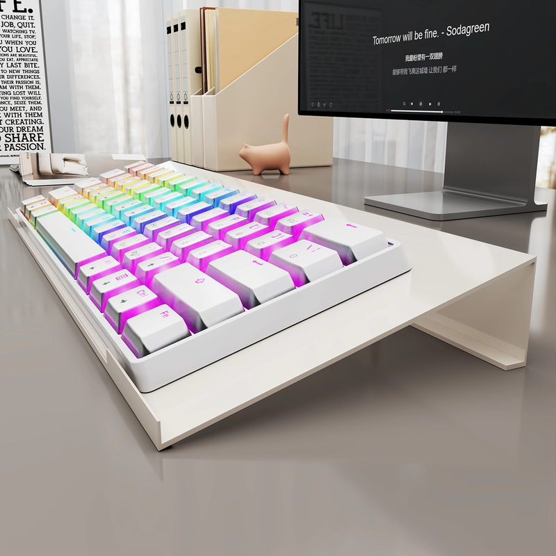 Keyboard Tray Heightening Support Frame Office Desk Desktop Computer Tilt Base Mechanical Keyboard Breathable Cooling Tray
