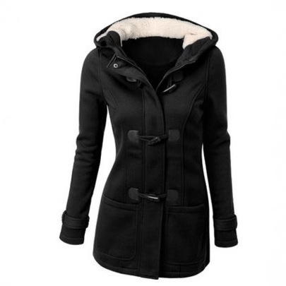 2024 AliExpress Amazon Hooded Blended Cotton Classic Ox Horn Zipper Jacket Parka Winter