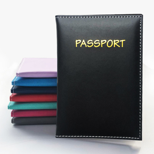Leather Wholesale Fashionable Multicolor Passport Protective Cover for Traveling Abroad Unisex Ultra-Thin PU Leather Passport Holder