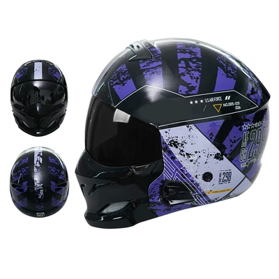 Motosiklet kaskı (dəbilqə) – Helmet - 856-knight-black-lens-m55-56