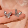 Zirconium, earrings, accessory, European style, internet celebrity, simple and elegant design