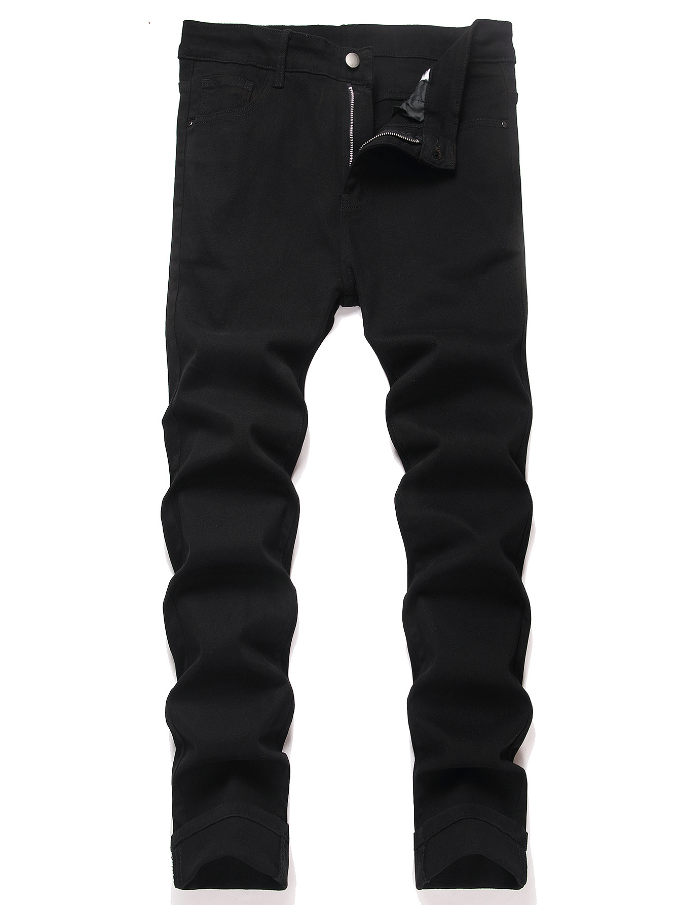 Herren Jeans Mit Strass Im Ripped Design Stretch Für Männer_voghion.com