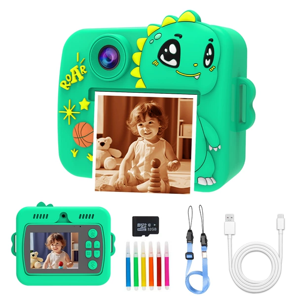 Green dinosaur, orange memory card, pack, 32G