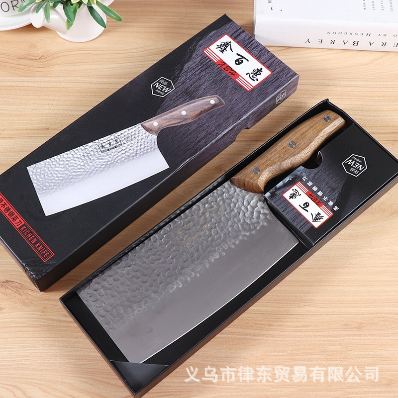 New Style Forging Knife Hammer Wooden Handle Handmade Kitchen Knife Home Kitchen Stainless Steel Chopper Chef Sharp Slice