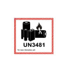 customized new edition lithium battery Aviation Warning label UN3481/3091