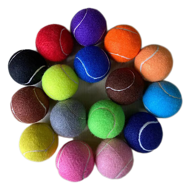 Multicolorful Tennis Colorful Ball High Elastic Decompression Entertainment Tennis Massage Teddy Corgi Pet Tennis Decoration Prop Ball