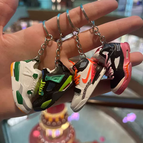 European and American Cross-border AJ2-13 Generation Series Single Keychain Handmade Shoelace Stereo 3D Hollow AJ Shoe Mold Ornaments