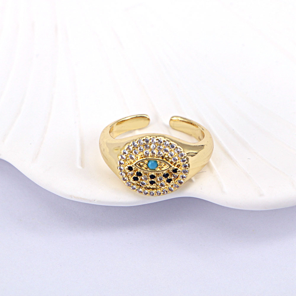 anillo de cobre de circn de corazn de luna de estrella de mariposa de oro hueco de modapicture4
