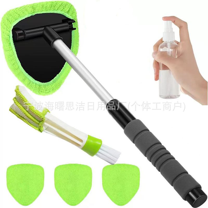 brush interior — Qìchē Car cleaning tools - 1-set-b-style-sponge-plastic-parts-4-green-cloth-covers-1-100ml-bottle-1-detail-brush