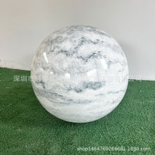 仿大理石球体模型玻璃钢美陈雕塑户外公园玻璃纤维圆球工艺品摆件