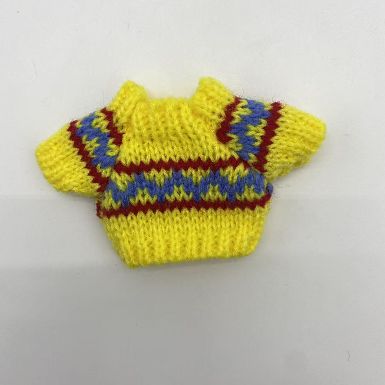 Red and blue stripes on yellow background