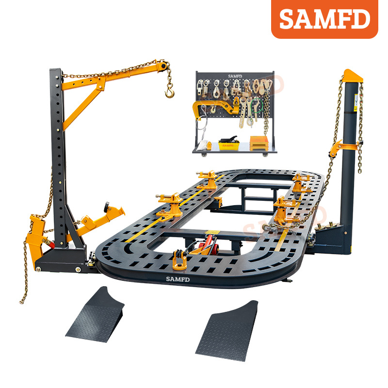 Pulei excelente haz de manganeso corrector de chapa de acero cuerpo de la depresión del coche de reparación de cuatro filas de corrección de la viga del agujero