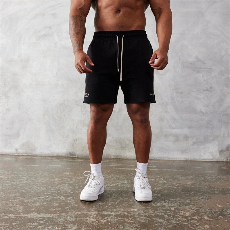 Men's Sports Shorts Summer New Style American Basketball Training Running Fitness Casual Loose Breathable Cotton Three-Quarter Pants