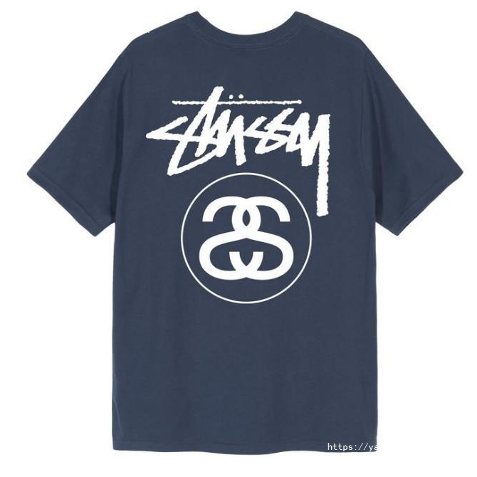 Stussy トレンドブランド ステューシー ダブルS ラウンドネック 半袖Tシャツ 購入後返品不可 国内スポット|undefined