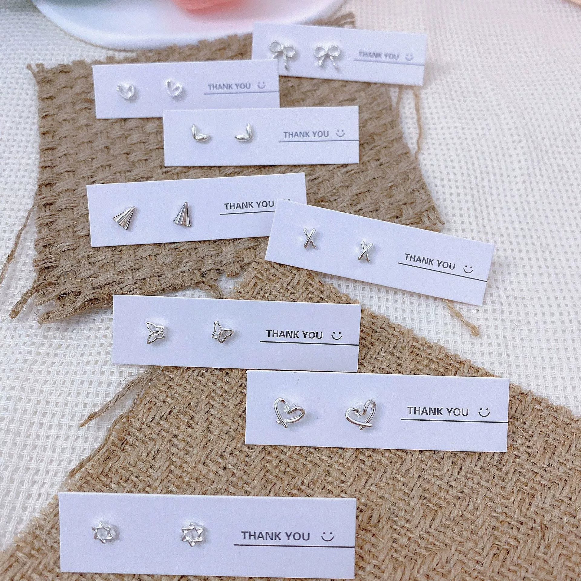 Серебряная игла, серьги, небольшой универсальный дизайн, милый набор, простой и элегантный дизайн, тренд сезона