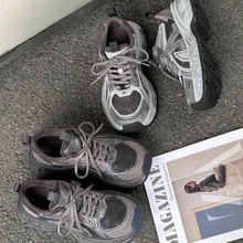 欧洲站加绒超轻底显脚小老爹鞋厚底女2025新品冬季新款舒适运动鞋