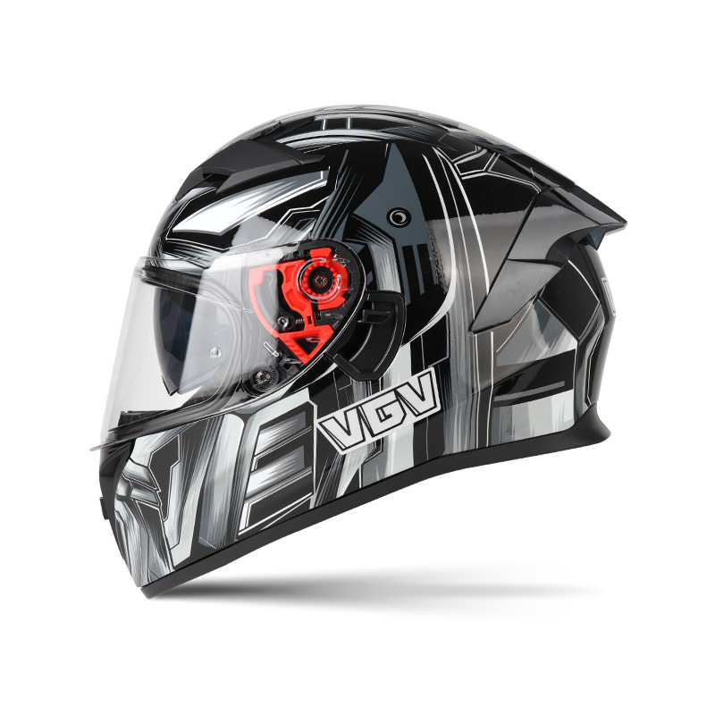 [En stock] Casco de motocicleta certificado 3c Casco completo para hombre Casco de seguridad de motocicleta de cuatro estaciones de doble lente de invierno