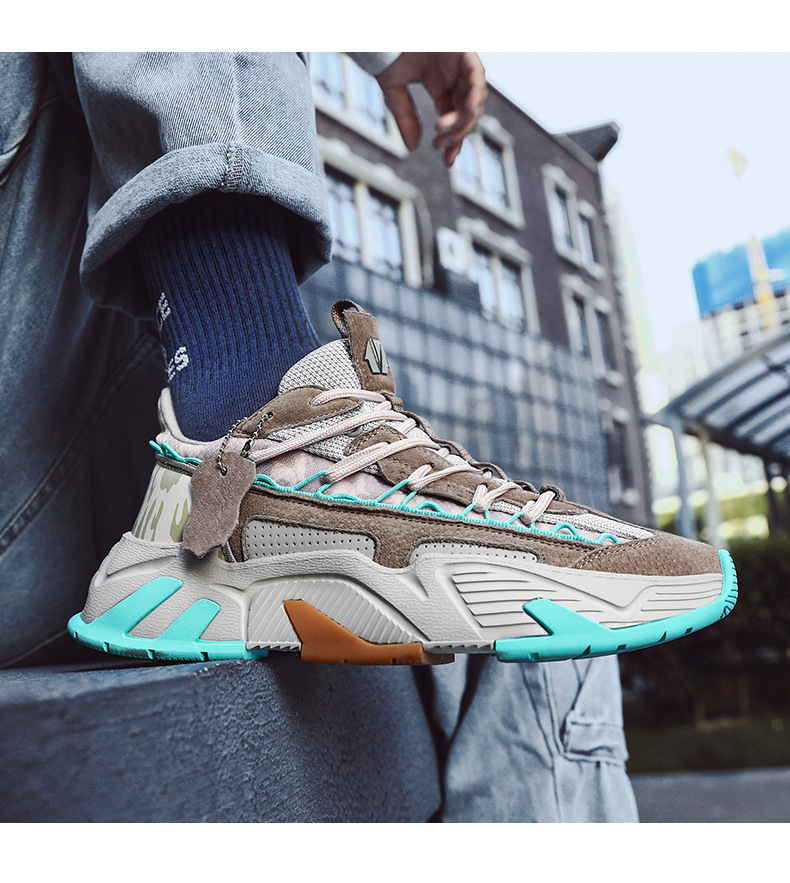 Scarpe sportive da uomo Scarpe da passeggio Scarpe in pelle Scarpe da ginnastica Tessuto Scarpe da ginnastica versatili leggere con assorbimento degli urti_voghion.com