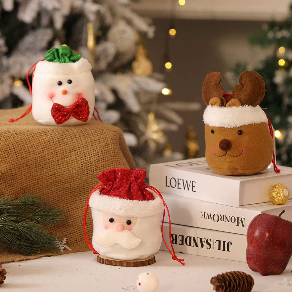 聖誕節裝飾品平安夜蘋果袋子禮物袋糖果袋平安果創意小禮品包裝袋