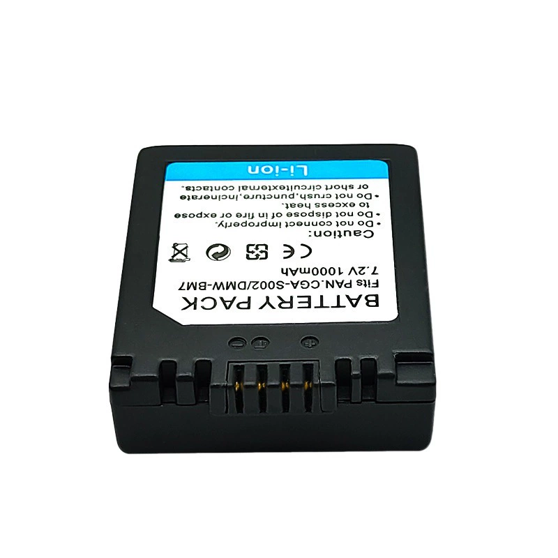Заводская прямые продажи, подходящие для аккумулятора Panasonic CGA-S002E, аккумулятор DMW-BM7 для цифровой камеры, аккумулятор S002