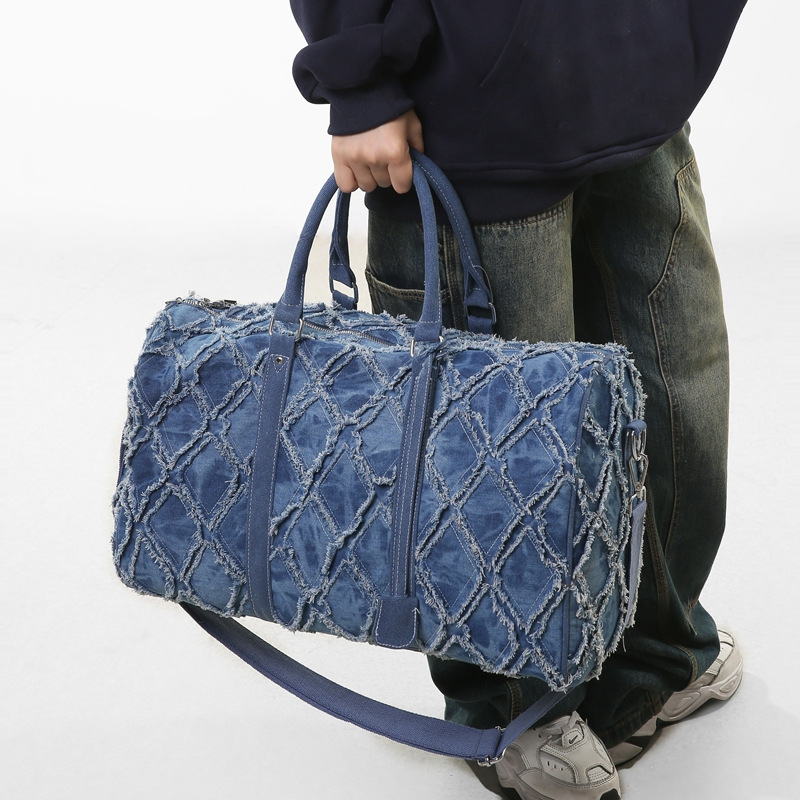 Nuevo bolso al por mayor de rombos al aire libre, bolso de almacenamiento multifuncional de gran capacidad, bolso de viaje de moda para hombres y mujeres