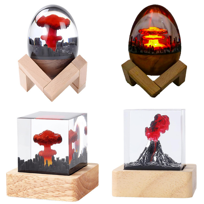 Hiroshima Love Egg-Shaped Nuclear Explosion Mushroom Cloud Night Light Creative Office Desktop Decoration Resin Crafts Gift Hiroshima Love Egg-Shaped Nuclear Explosion Mushroom Cloud Night Light Creative Office Desktop Decoration Resin Crafts Gift