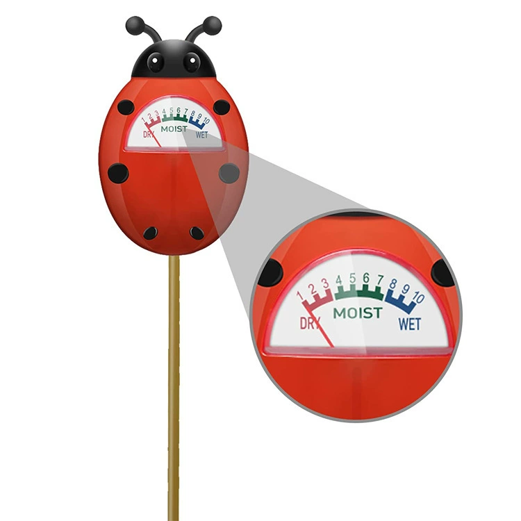 Трансграничный одноконтактный гигрометр для посадки в саду, в форме божьей коровки, детектор указателя почвы для цветов и травы без батареи