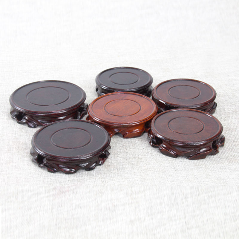 Solid Wood Round Style Play Base Troughable Imitation Redwood Stone Fish Tank Flower Pot Vase Ornaments Wooden Base Solid Wood Round Style Play Base Troughable Imitation Redwood Stone Fish Tank Flower Pot Vase Ornaments Wooden Base