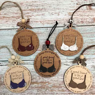 Funny Bra Ornament 双层圣诞装饰挂件圣诞树挂饰朋友喜欢的装饰