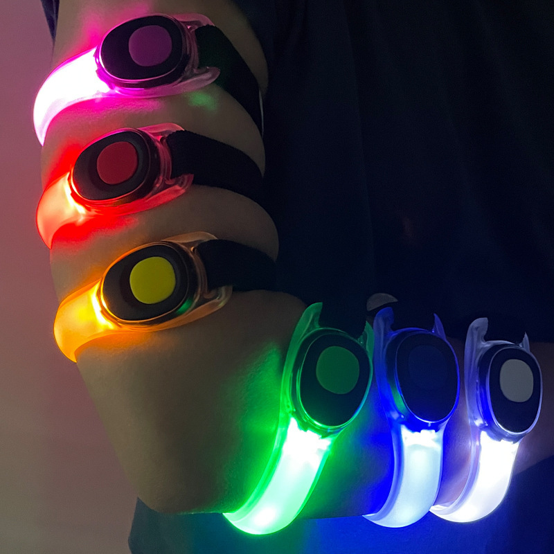 LED night running safety warning light arm strap light Cheer outdoor activity equipment PVC luminous arm with light manufacturer