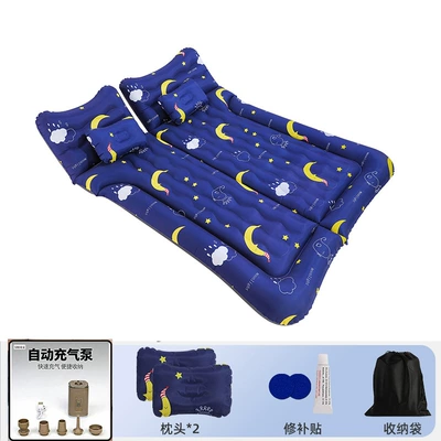 sleeping gadget, camping mattress, Vehicle-mounted inflatable bed - 46-section-suv-trunk-oxford-fabric-wireless-air-pump-camping-light