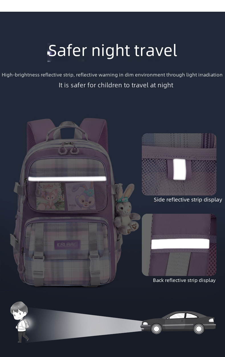 Korean Japanese Girls Junior High School Schoolbag Large Capacity High Quality Junior High School Schoolbag Lightweight Backpack