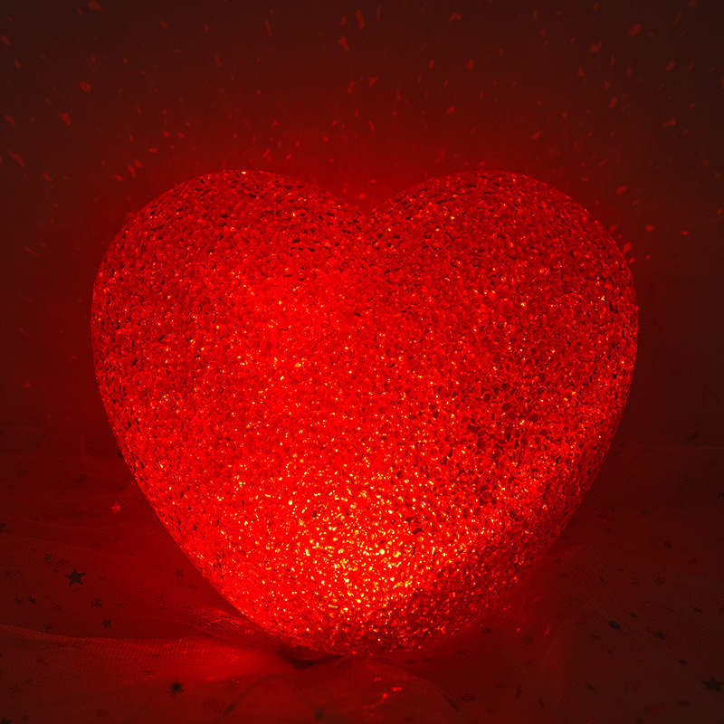 La CELEBRACIÓN DE Amor coro luz apoyos rojo en forma de corazón grano de arroz luz de la noche etapa de rendimiento apoyos al por mayor