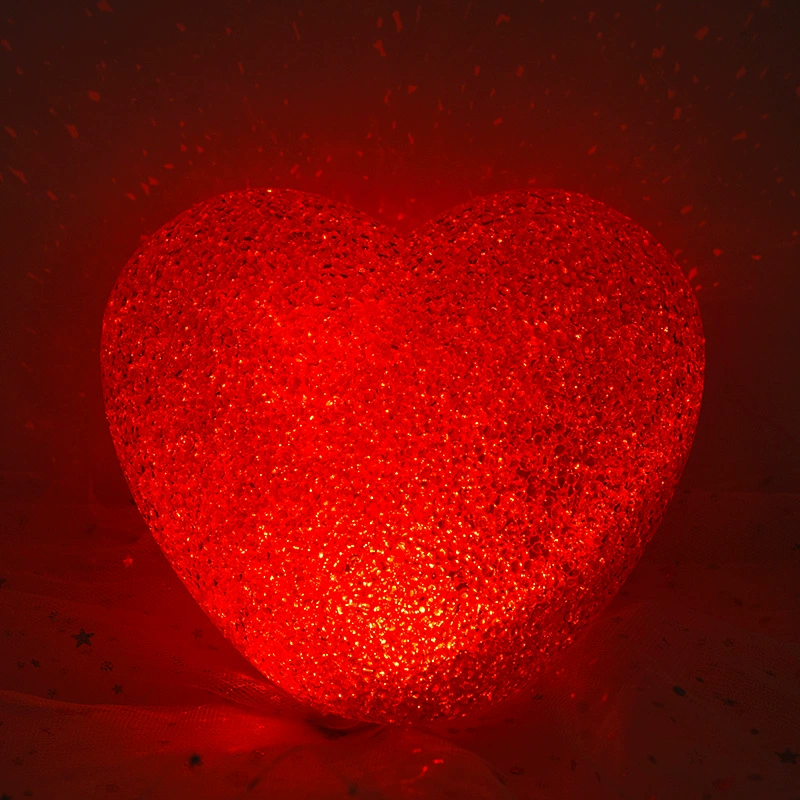 Сердечная LED ночник, 5 Вт, размеры 8–30 см, несколько цветов, эластичный ремешок