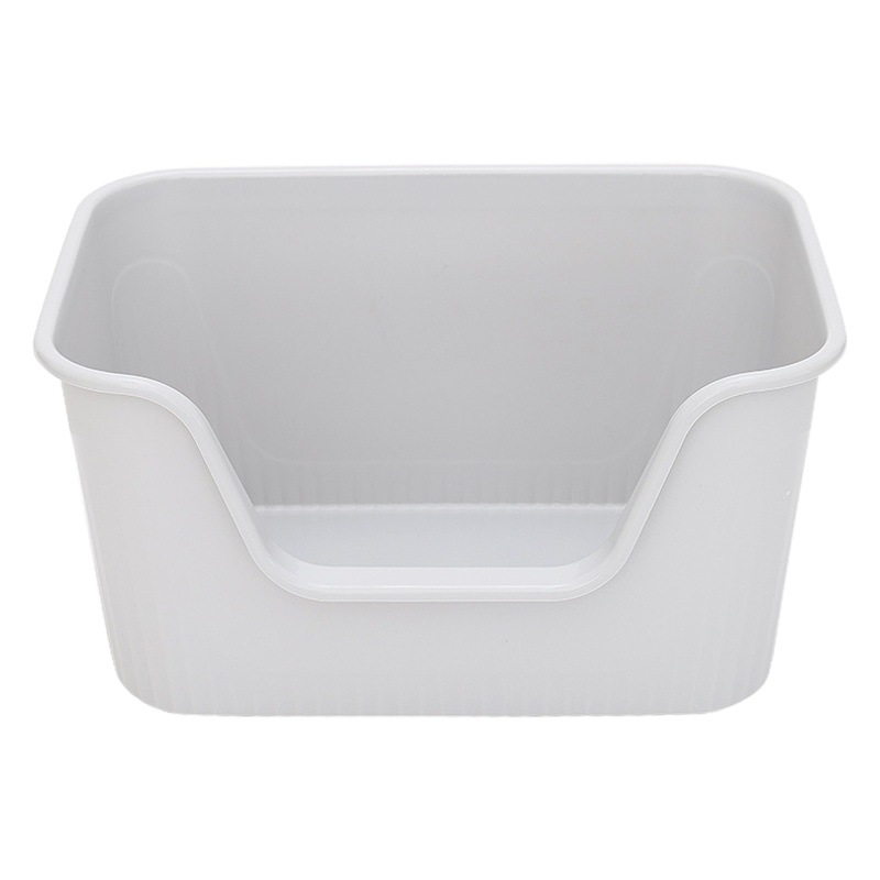 Caja de arena para gatos de gran tamaño grande gato abierto inodoro anti-salpicaduras caja de arena para gatos suministros