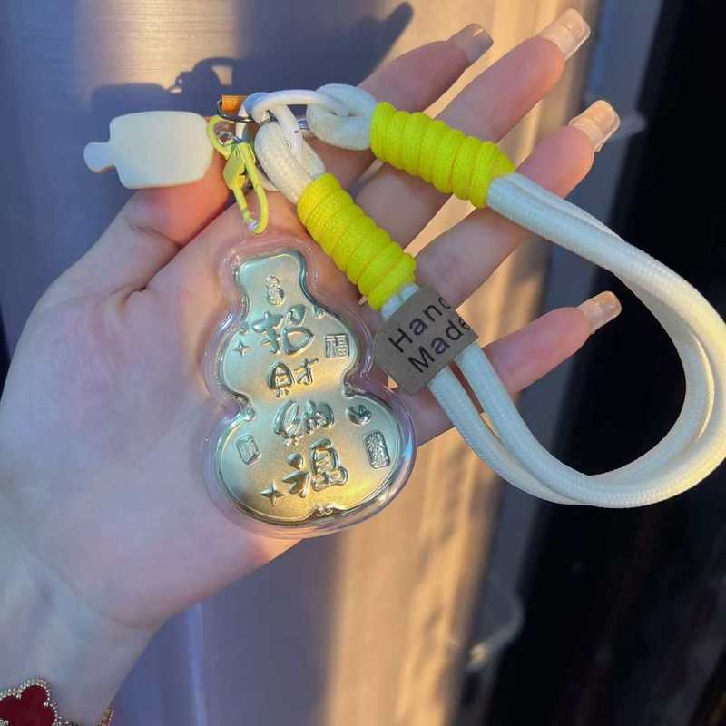 足金999招财纳福诸事顺遂葫芦钥匙扣车钥匙挂件手机链小礼品挂饰|undefined