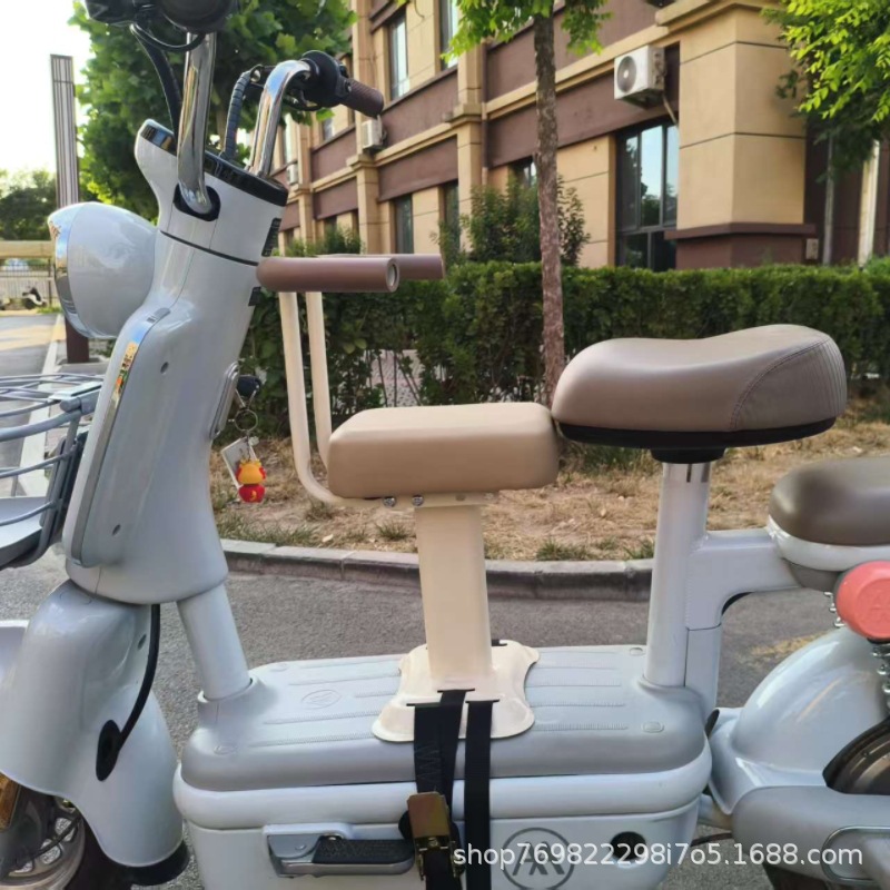 Front-mounted child seat for electric vehicles, baby seat for electric scooters, motorcycles, and scooters