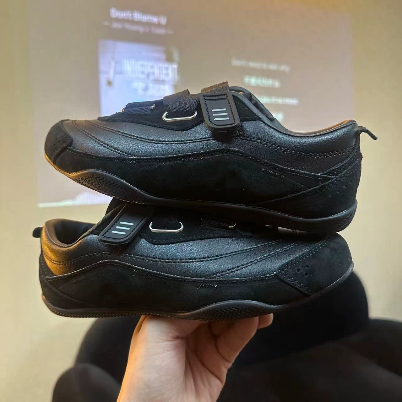 Путийанские обувь Adidas Mary Jane FOS Балетные туфли для мужчин и женщин Ленивая липучка Замша Танцевальные спортивные Forrest Gump