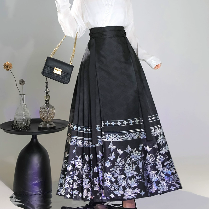 Skirt, genuine set, red Hanfu