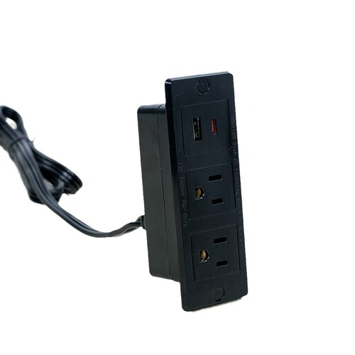 Factory standard PD20W embedded furniture desktop plug with US standard USB-C fast charging American TYPE-C power strip
