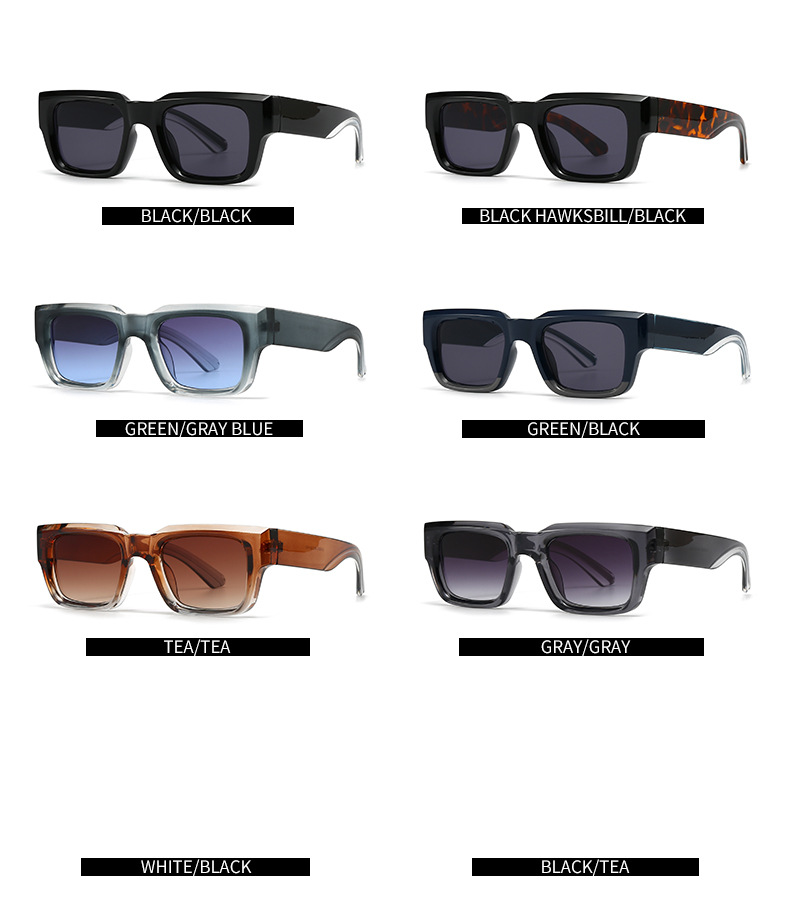 Gränsöverskridande fyrkantiga solglasögon för män moderna vintage Miami Beach UV400 solglasögon herrsolglasögon 3603_voghion.com