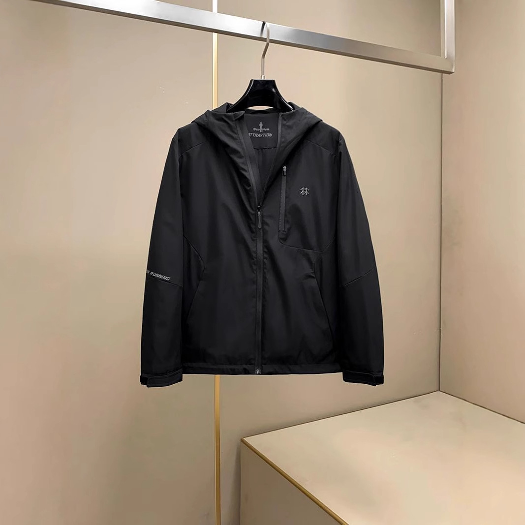 European Station Fashion Men's Jacket Coat 2025 Spring and Summer New Hooded Casual Outdoor Jacket Super Explosive Trendy