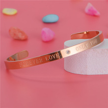 罗马数字钛钢手镯镶南非真钻网红玫瑰金开口手镯小红书抖音直播