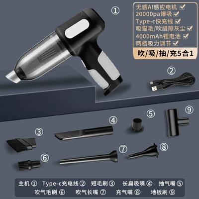 Cross-Border New Car Vacuum Cleaner Tozsoranlar - flagship-edition-black-brushless-2-speed5-in-1-suction-blow-and-chargetype-c-fast-charging-port