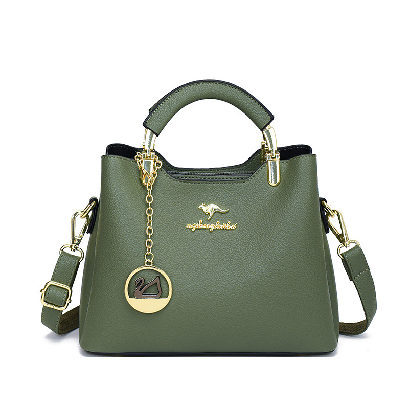 Bolsa de mano de lujo ligera multicapa de cuero suave de moda universal de moda moda moda de un solo hombro mochila