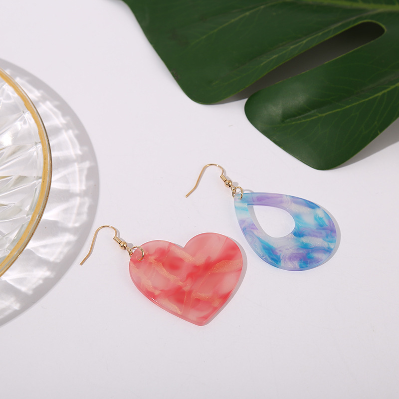 cute acrylic summer fashionable elegant earrings drop-shaped