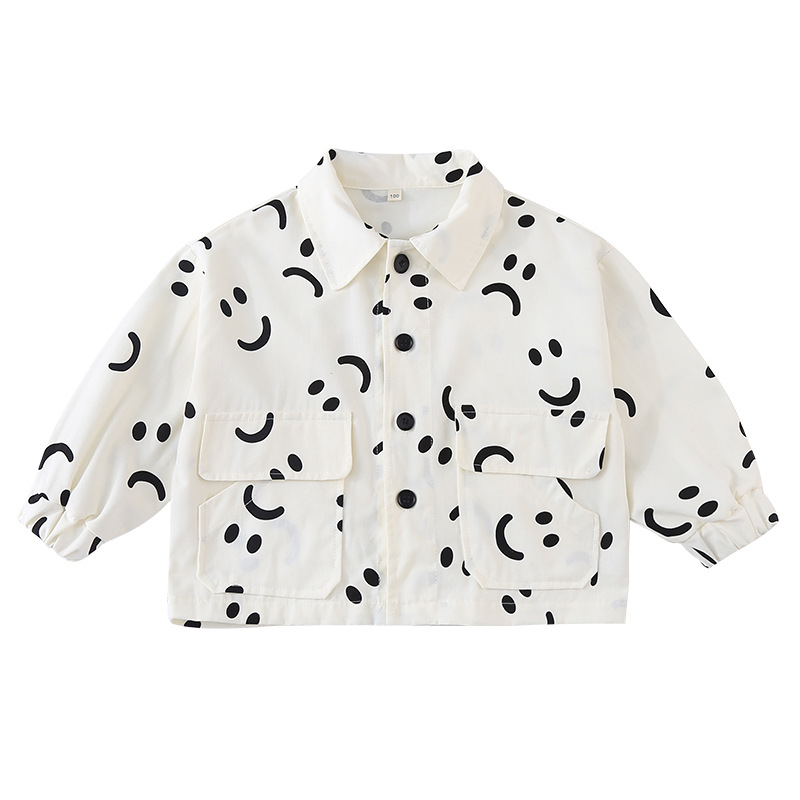 Children's jacket spring and autumn 2024 New girls' spring clothing loose Western style boys' spring jacket baby top clothes