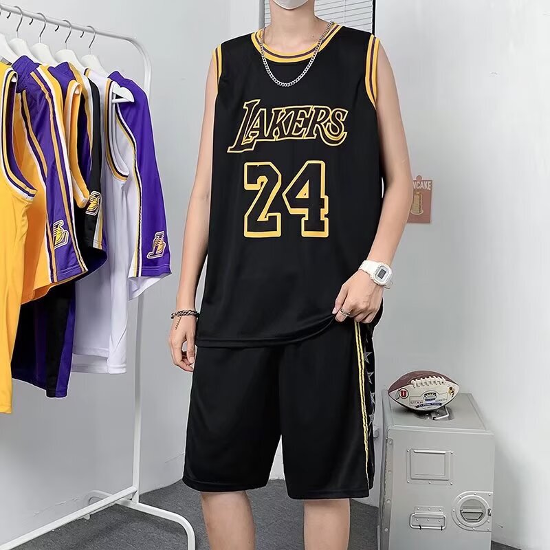 Men's Loose-Fitting Basketball Uniform, Youth Plus-Size Sports Suit, Quick-Dry Mesh Breathable 24-Size Tank Top and Shorts Men's Loose-Fitting Basketball Uniform, Youth Plus-Size Sports Suit, Quick-Dry Mesh Breathable 24-Size Tank Top and Shorts