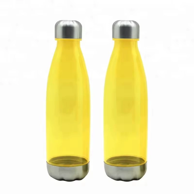 в наличии! Пластиковая бутылка для кока-колы на 700 мл, крышка из нержавеющей стали, стальной дном, чашка для газировки, бутылка для газировки, спортивная бутылка для воды