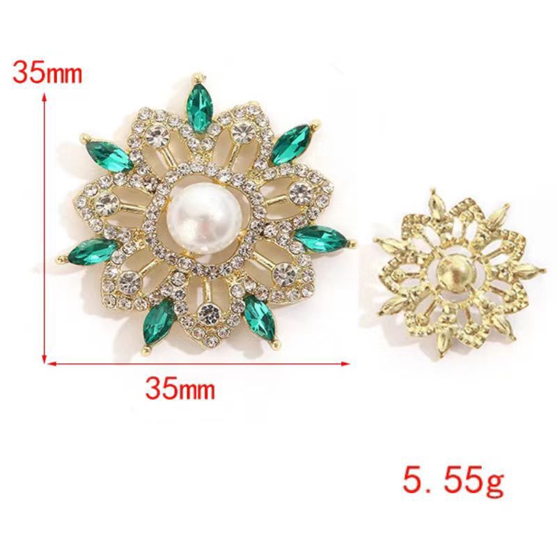 Transfronterizos nuevos accesorios de joyería de aleación de sol hechos a mano diy fábrica de accesorios de ropa al por mayor flor pequeña botón de perforación image 9